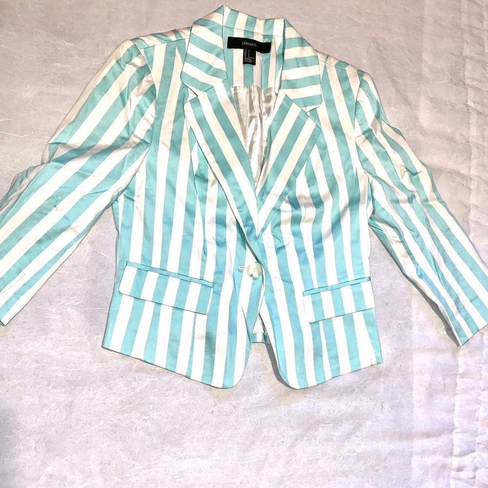 Forever 21 stripped blazer